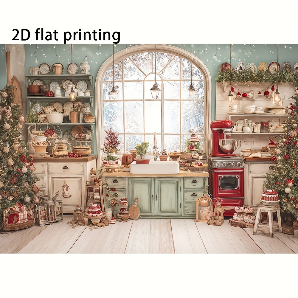 2D flat 1-piece polyester back - огляд і ціна Kitchen Baking Background