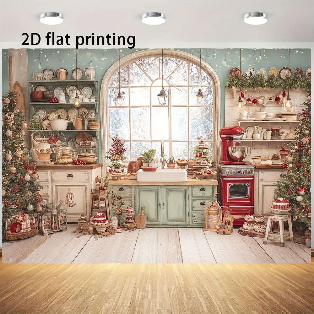 2D flat 1-piece polyester back - огляд і ціна Kitchen Baking Background