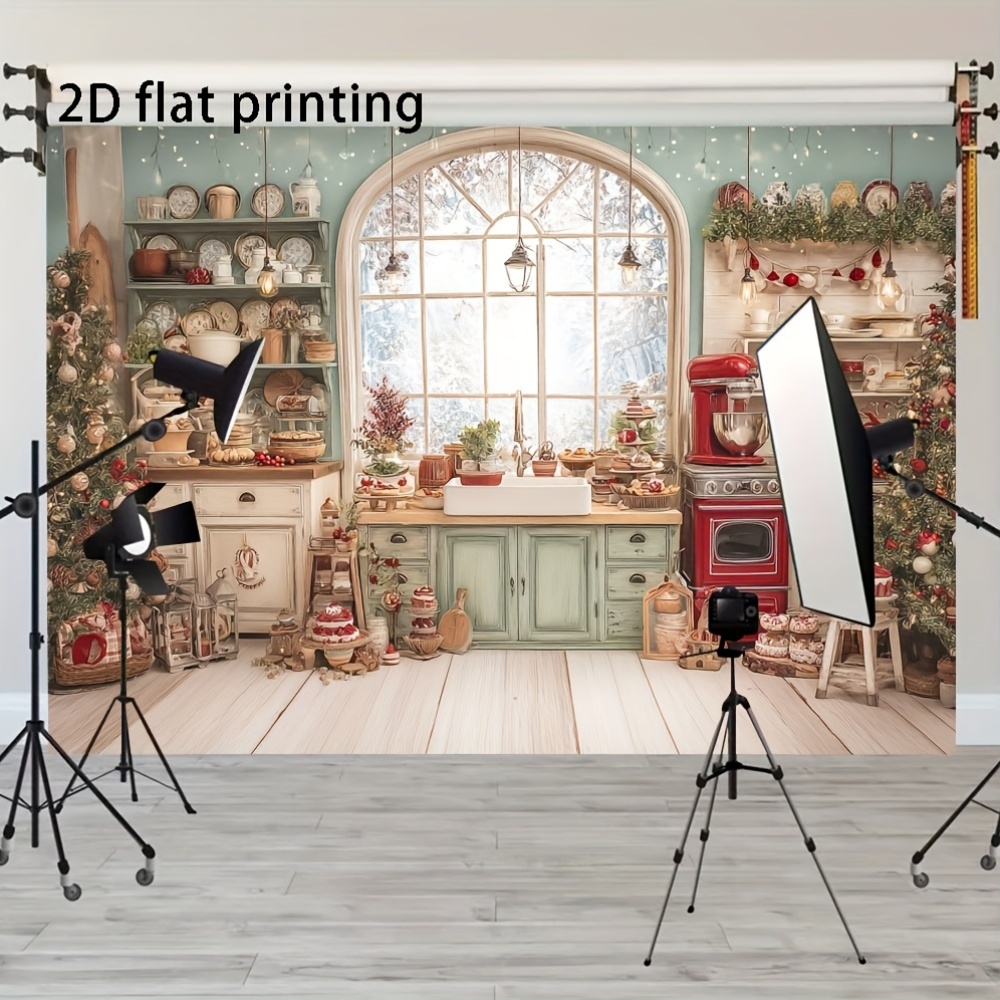 2D flat 1-piece polyester back - огляд і ціна Kitchen Baking Background