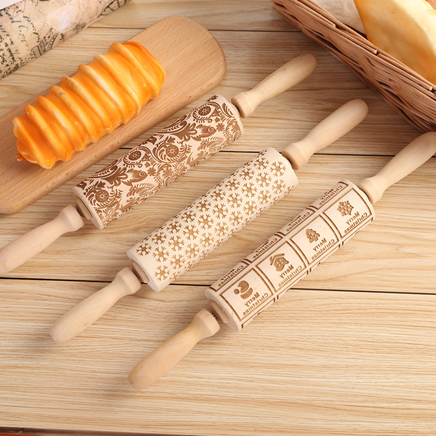 1PC Embossing Engraved Rolling - огляд і ціна Kitchen Roller Baking
