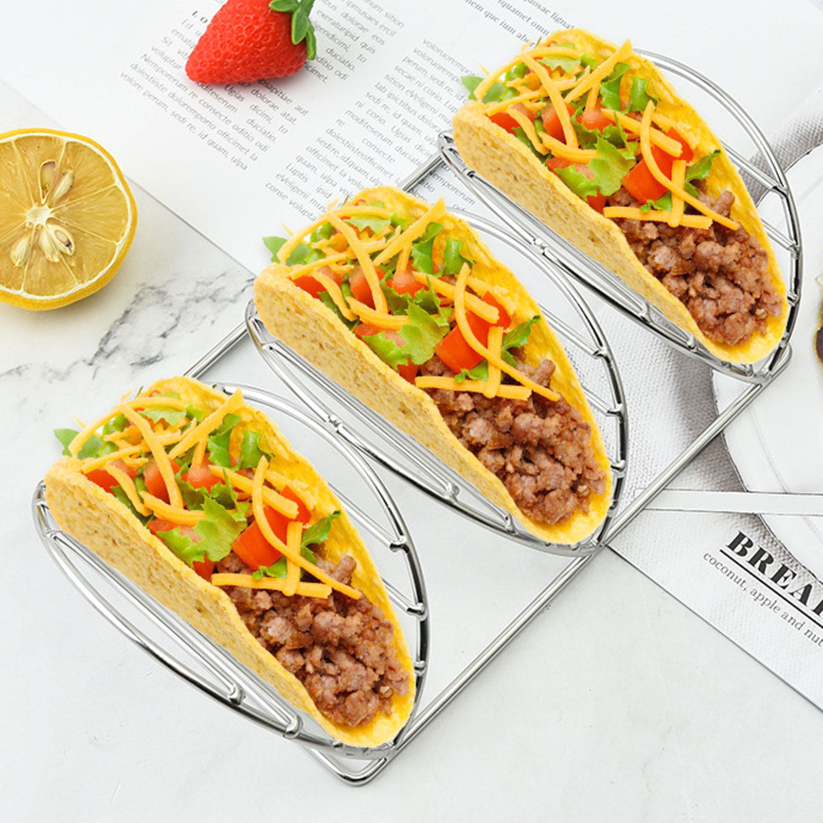Taco Rack Stand Stainless Stee - огляд і ціна Kitchen Baking Rack