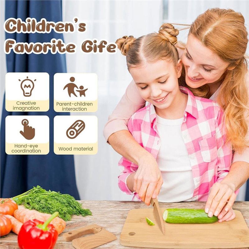 ABUG-Wooden Kids Knife And Tod - огляд і ціна Kitchen Kids Baking Set